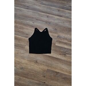 Luyaa Black Crop Top Size L But Fits like Size S